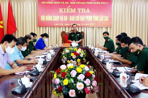 Quân khu 2 kiểm tra Hội đồng Giáo dục quốc phòng và an ninh, Ban Chỉ đạo Phòng không nhân dân tỉnh Lào Cai