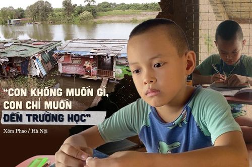 Những đứa trẻ tại xóm phao Hà Nội và mùa học online: 'Con không thích gì cả, chỉ muốn đến trường học'