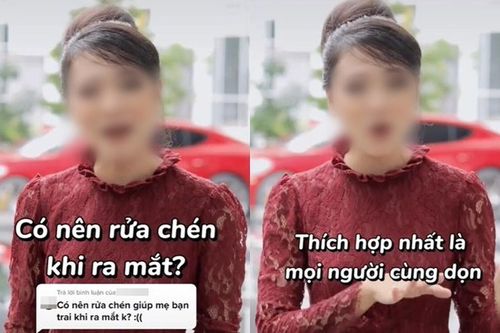 Tranh cãi dữ dội trước tuyên bố của nữ TikToker 'không cần rửa chén giúp mẹ bạn trai khi ra mắt'