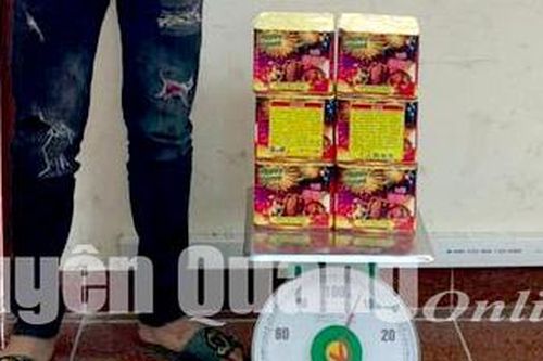 Công an huyện Sơn Dương phát hiện, xử lý 2 đối tượng tàng trữ trái phép pháo
