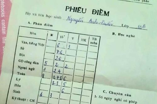 Con trai 'bóc phốt' học lực của bố với loạt kết quả bết bát nhưng CĐM lại soi ra một điểm đáng khen ngợi