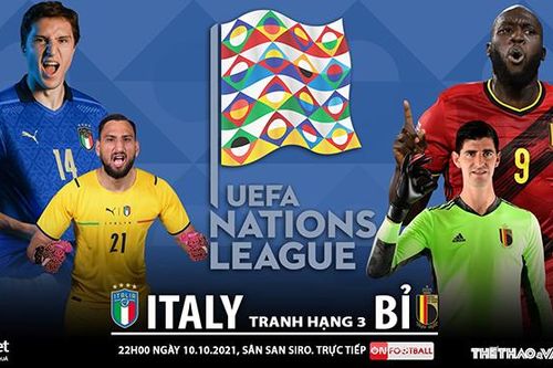 Soi kèo nhà cái Ý vs Bỉ. Nhận định, dự đoán bóng đá Nations League (20h00, 10/10)