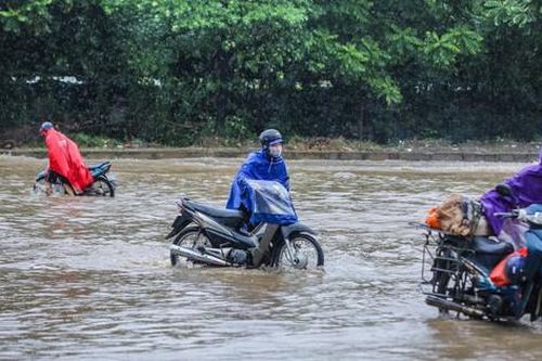 Lao vào biển nước sau trận mưa lớn kéo dài, nhiều xe 'chết đuối'