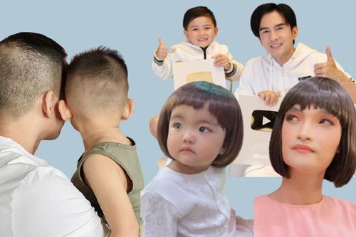 Khoảnh khắc giống như đúc của bố con nhà sao Việt: Bật cười khi nhìn ảnh Mạc Văn Khoa