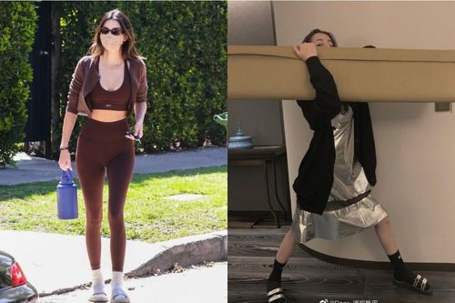 Kendall Jenner, Địch Lệ Nhiệt Ba tưng bừng đón trend đi tất xỏ dép lê