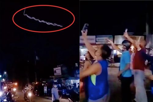 Clip 'vật thể' lạ uốn lượn giữa trời, dân tình hãi hùng khi xem đến giây cuối