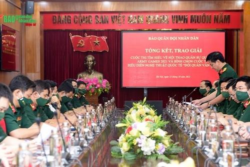 Lễ trao giải cuộc thi Tìm hiểu về Hội thao Quân sự quốc tế-Army Games 2021