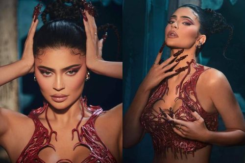 Nữ tỷ phú Kylie Jenner mặc trang phục mang hiệu ứng thị giác ảo diệu đầy gợi cảm