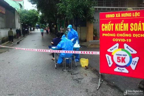 Phong tỏa thêm 30 hộ dân ở Hưng Lộc, thành phố Vinh khi xuất hiện thêm 3 ca cộng đồng