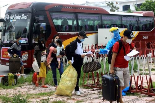 Dịch COVID-19: Thái Bình đón gần 500 người dân từ các tỉnh phía Nam về quê an toàn