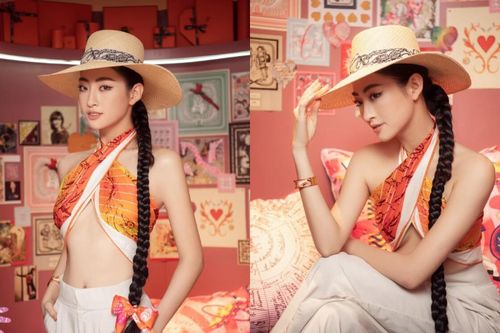 Hoa hậu Lương Thùy Linh hóa nữ cao bồi mặc áo yếm quyến rũ vô đối