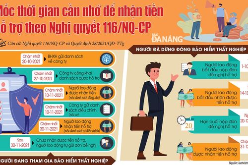 Mốc thời gian cần nhớ để nhận tiền hỗ trợ theo Nghị quyết 116/NQ-CP