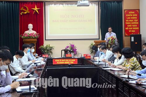 Đảng ủy Khối các cơ quan và doanh nghiệp tỉnh triển khai nhiệm vụ quý IV