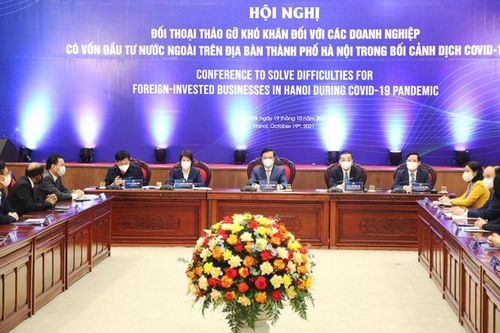 Hà Nội đối thoại, tháo gỡ khó khăn cho doanh nghiệp vốn đầu tư nước ngoài trong bối cảnh dịch Covid-19