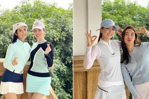 Đỗ Mỹ Linh - Jennifer Phạm hội ngộ dàn hậu đình đám, khoe dáng quyến rũ trên sân golf