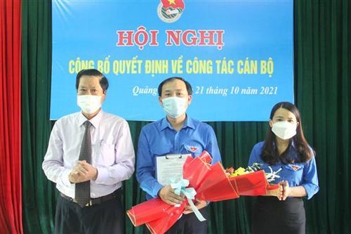 Công bố quyết định chuẩn y chức danh phó bí thư Tỉnh đoàn khóa XII, nhiệm kỳ 2017 - 2022