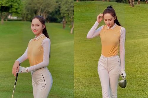 Vừa tái xuất, Hương Giang dồn dập khoe sắc vóc thần thái xinh đẹp, tính làm hoa hậu sân golf hay gì?