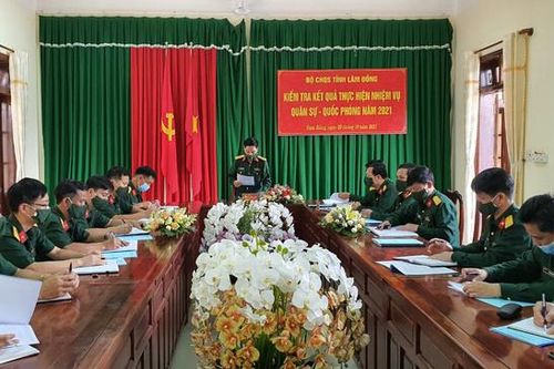 Kiểm tra việc thực hiện nhiệm vụ quân sự quốc phòng địa phương năm 2021 tại Đam Rông