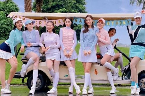 Hội bạn thân dàn hoa hậu tổ chức sinh nhật trên sân golf
