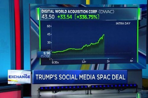 Giá cổ phiếu của DWAC tăng đột biến sau khi 'bắt tay' với ông Donald Trump