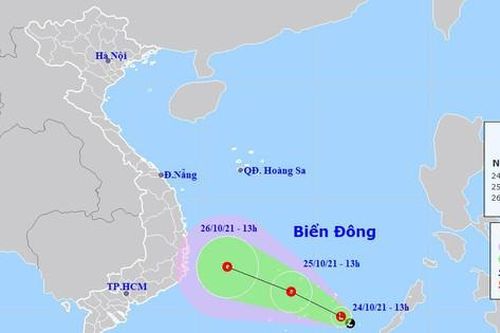 Xuất hiện áp thấp mạnh trên Biển Đông