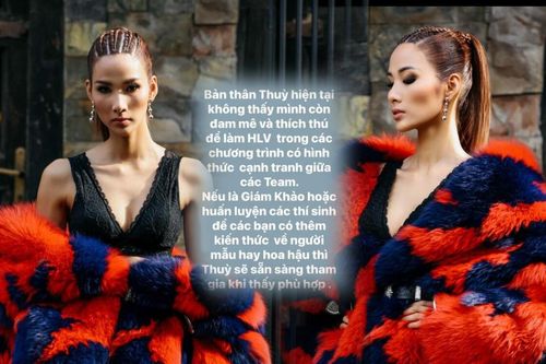 Á hậu Hoàng Thùy: 'Tôi không còn hứng thú với việc làm huấn luyện viên mang tính cạnh tranh'
