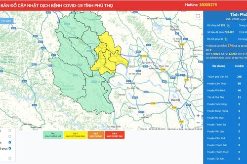 Triển khai bản đồ số cập nhật tình hình COVID-19