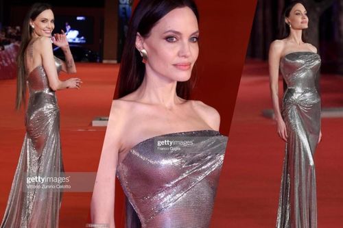 Angelina Jolie mãn nhãn fan khi khoe vóc dáng nữ thần trong bộ váy bạc lấp lánh trên thảm đỏ