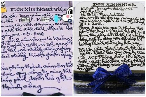 Xuất hiện đơn xin nghỉ việc bằng bánh kem vô cùng độc đáo