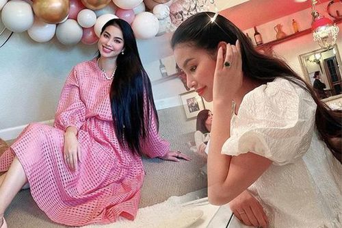 Phạm Hương trốn con 'làm đỏm', hột xoàn to như hạt mít cũng lép vế trước dung nhan mẹ bỉm