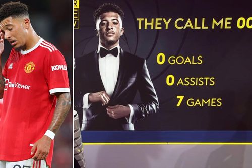 'Bom xịt' Jadon Sancho bị lôi ra làm trò cười
