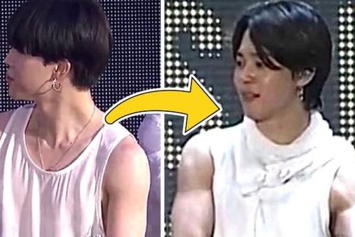Bất ngờ trước sự phát triển cơ bắp của Jimin BTS chỉ sau vài tháng