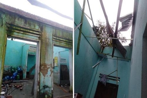 Lốc xoáy hất văng mái tôn nhiều nhà dân, quật đổ trụ điện ở Đà Nẵng