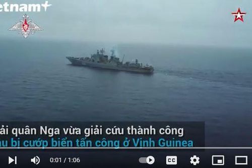 Video cảnh Hải quân Nga giải cứu tàu hàng bị cướp biển tấn công