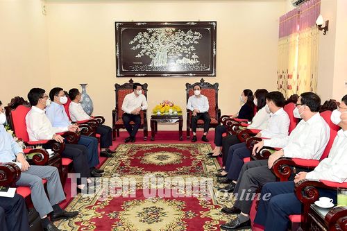 Lãnh đạo tỉnh tiếp Tổng Giám đốc Kho bạc Nhà nước