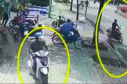 Đánh lạc hướng bảo vệ trộm xe SH trước ngân hàng