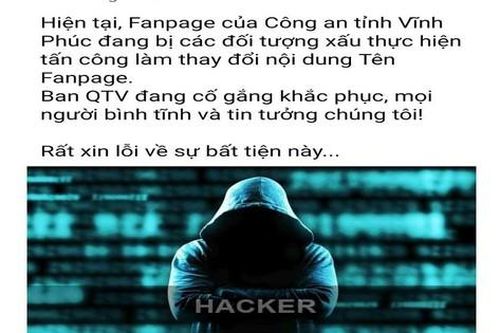 Hacker tấn công Fanpage Công an tỉnh Vĩnh Phúc là ai?