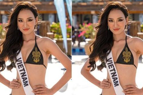 Lộ ảnh bikini chính thức của Ái Nhi ở Hoa hậu Liên lục địa, lỗi make-up làm fan 'kêu trời'