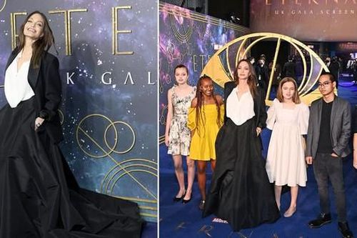 Angelina Jolie dẫn các con đi ra mắt phim, Pax Thiên lại vắng mặt