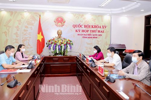 Kỳ họp thứ hai, Quốc hội khóa XV: Đại biểu Quốc hội tỉnh tham gia thảo luận trực tuyến về dự án Luật Thi đua, khen thưởng (sửa đổi)