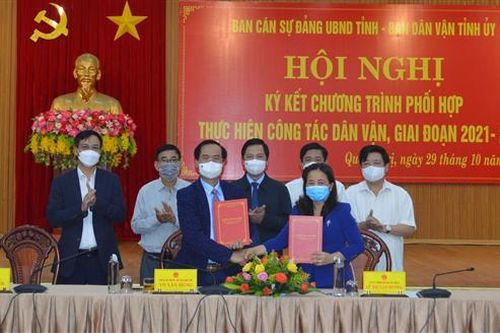 Ký kết chương trình phối hợp thực hiện công tác dân vận giai đoạn 2021 - 2026