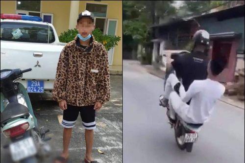 Hà Nội: Xử phạt nam thanh niên 'bốc đầu' xe máy khoe trên facebook và Tiktok
