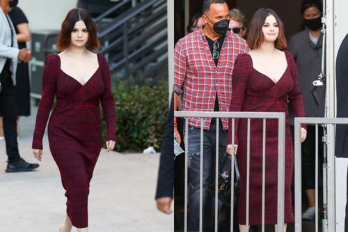 Selena Gomez mặc váy khoét sâu chữ V lộ thân hình phát tướng nhưng fan vẫn khen tới tấp