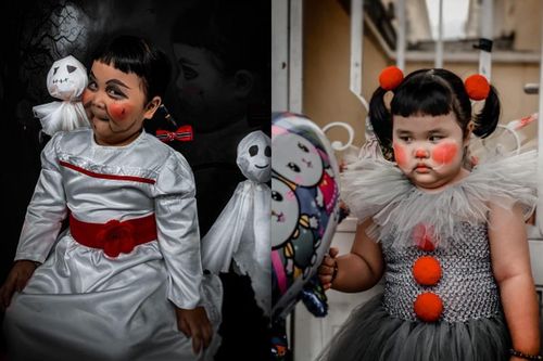 Bé gái Sài thành gây sốt với bộ ảnh hóa trang Halloween cực 'lầy'