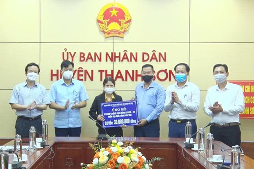 Thanh Sơn tiếp nhận hỗ trợ phòng, chống COVID-19