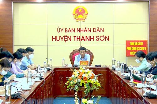 Kiểm tra công tác phòng, chống dịch tại huyện Thanh Sơn