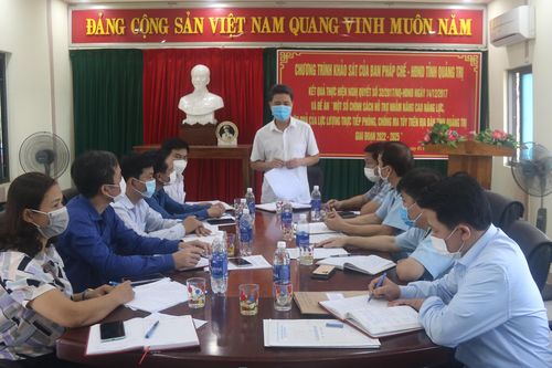 Ban Pháp chế HĐND tỉnh làm việc với Đội Kiểm soát phòng chống ma túy, Cục Hải quan Quảng Trị