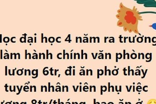 Bài so sánh lương sinh viên mới ra trường và nhân viên quán phở khiến dân mạng tranh cãi