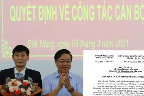 Mới nhậm chức vài tháng, sao Giám đốc Sở Tài chính Đắk Nông đã bị điều đi?