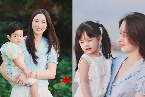 Hoa hậu Đặng Thu Thảo khoe ảnh hai con, dàn Hoa hậu đình đám khen ngợi hết lời